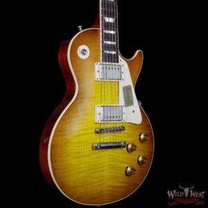 2016 Gibson Custom Shop Standard Historic 1958 Les Paul R8 Aged Flame Top Ice Tea 8.6 Pounds - Image 4