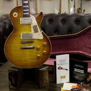 2016 Gibson Custom Shop Standard Historic 1958 Les Paul R8 Aged Flame Top Ice Tea 8.6 Pounds - Image 13