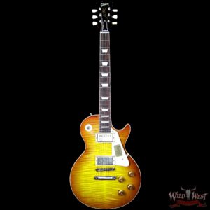 2016 Gibson Custom Shop Standard Historic 1958 Les Paul R8 Aged Flame Top Ice Tea 8.6 Pounds - Image 5