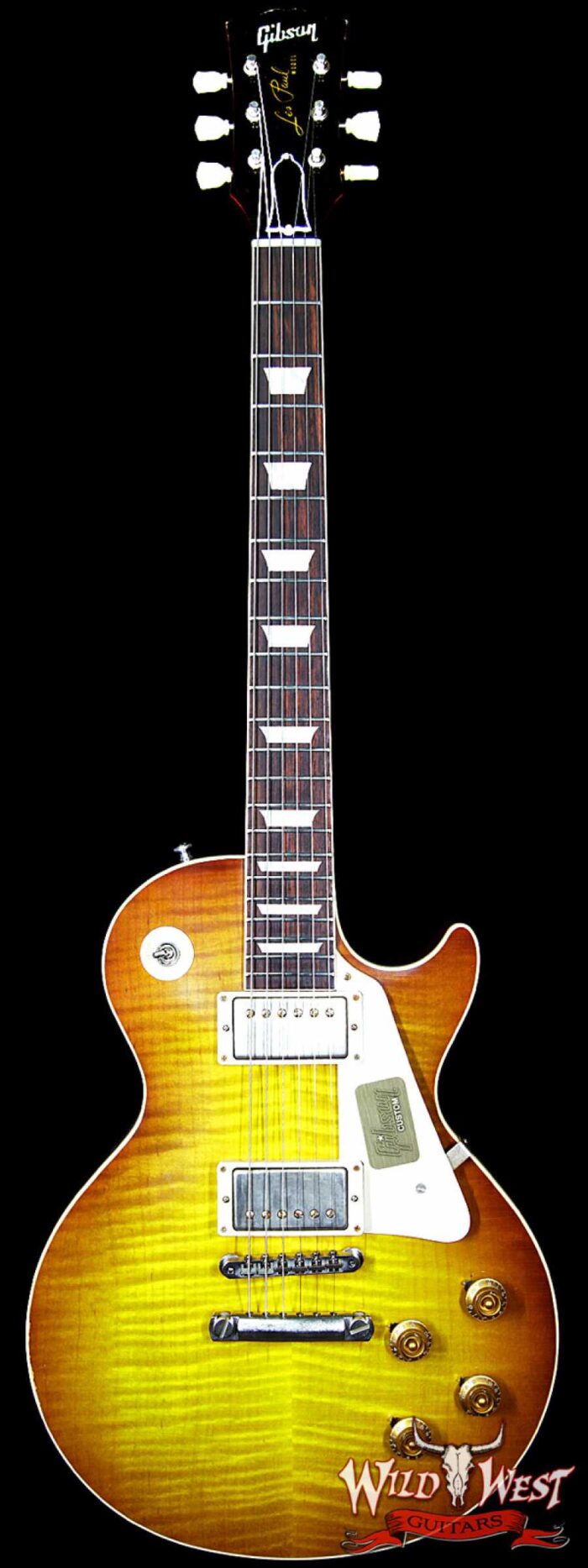 2016 Gibson Custom Shop Standard Historic 1958 Les Paul R8 Aged Flame Top Ice Tea 8.6 Pounds - Image 1