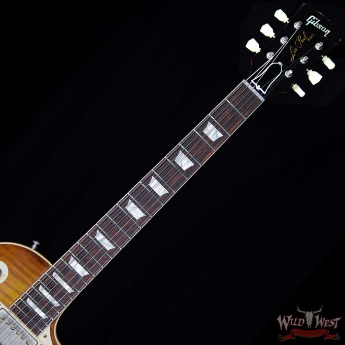2016 Gibson Custom Shop Standard Historic 1958 Les Paul R8 Aged Flame Top Ice Tea 8.6 Pounds - Image 9
