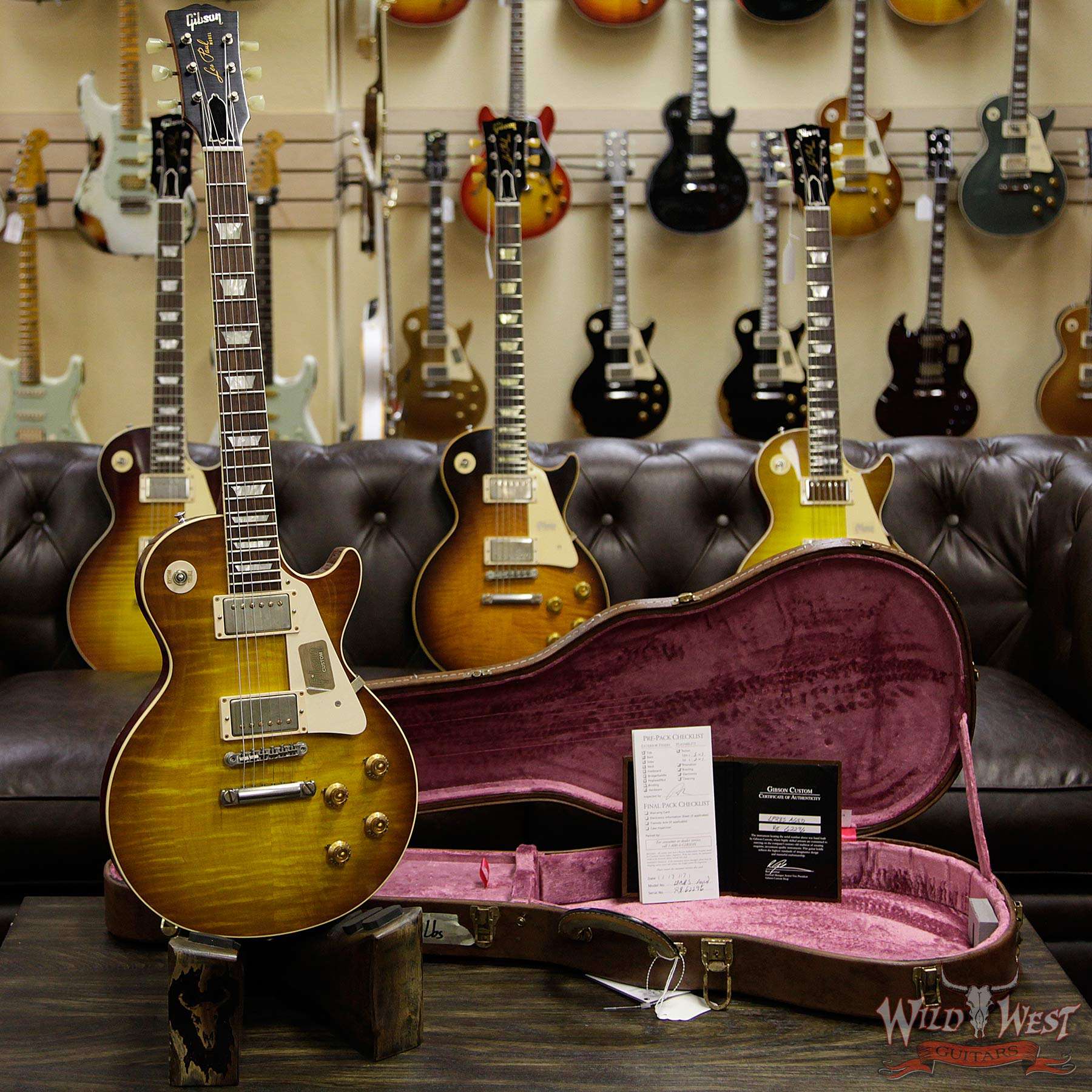 gibsoncs-r8aged-icetea-62296-d1__wwg.jpg 2017 Gibson Custom Shop Standard Historic 1958 Reissue R8 Les Paul Aged Ice Tea 8.55 Pounds - Image 11