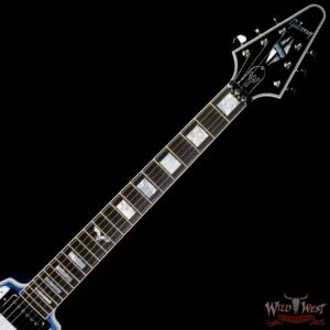 Gibson Custom Shop Richie Faulkner Flying V Custom Floyd Rose EMG Pickups Pelham Blue - Image 4