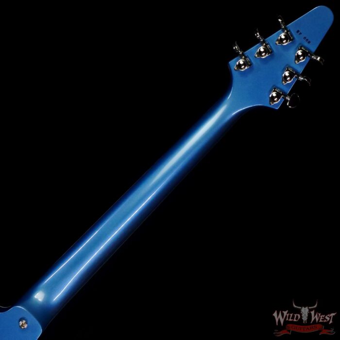 Gibson Custom Shop Richie Faulkner Flying V Custom Floyd Rose EMG Pickups Pelham Blue - Image 5