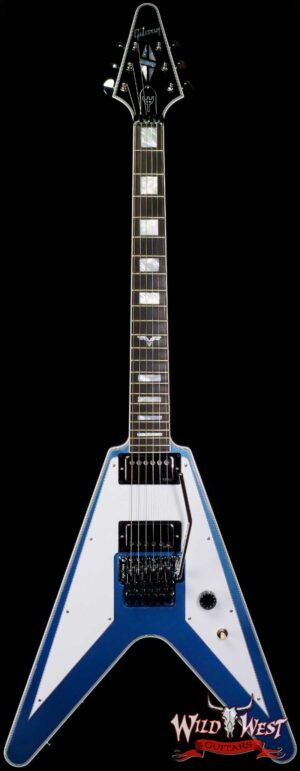 Gibson Custom Shop Richie Faulkner Flying V Custom Floyd Rose EMG Pickups Pelham Blue