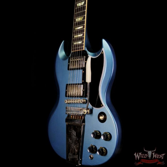 Gibson Custom Shop Murphy Lab 1964 SG Standard Maestro Vibrola Ultra Light Aged Pelham Blue - Image 2