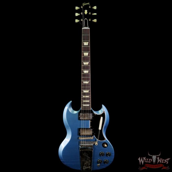 Gibson Custom Shop Murphy Lab 1964 SG Standard Maestro Vibrola Ultra Light Aged Pelham Blue - Image 3