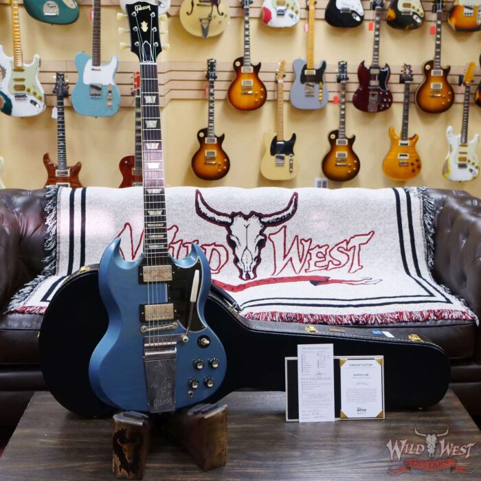 Gibson Custom Shop Murphy Lab 1964 SG Standard Maestro Vibrola Ultra Light Aged Pelham Blue - Image 6