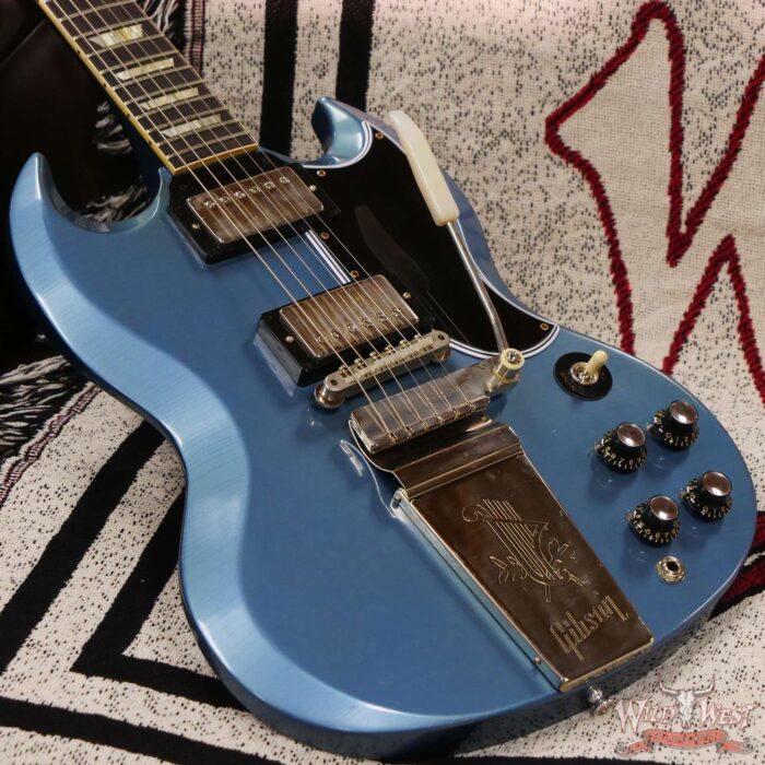 Gibson Custom Shop Murphy Lab 1964 SG Standard Maestro Vibrola Ultra Light Aged Pelham Blue - Image 8