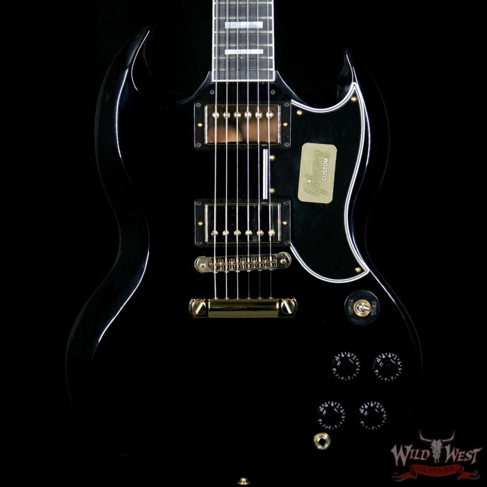 2018 Gibson Custom Shop SG Custom Ebony 6.6 Pounds Limited 1 of 300 7.7 Lbs - Image 3