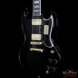 2018 Gibson Custom Shop SG Custom Ebony 6.6 Pounds Limited 1 of 300 7.7 Lbs - Image 2