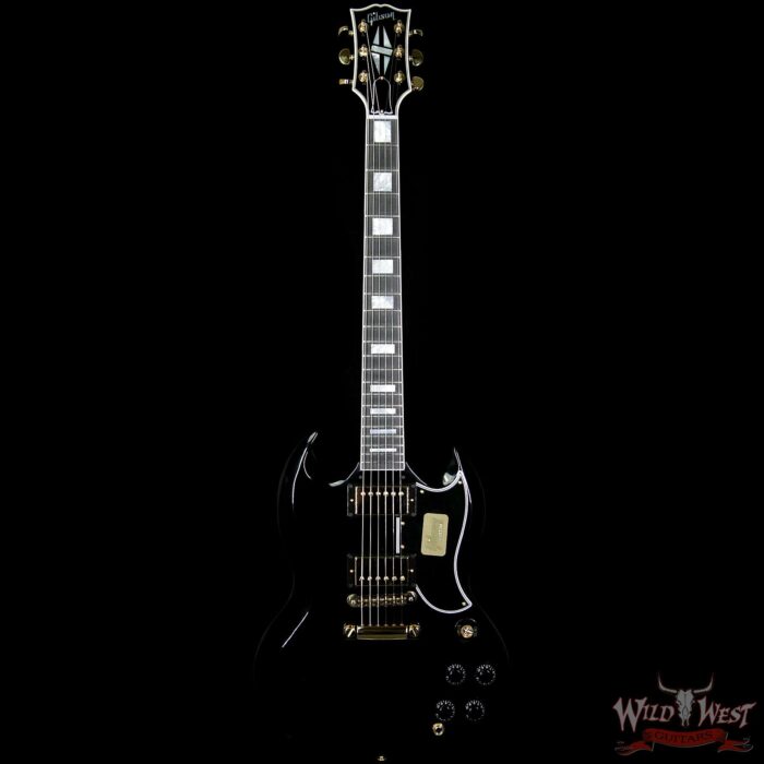 2018 Gibson Custom Shop SG Custom Ebony 6.6 Pounds Limited 1 of 300 7.7 Lbs - Image 5