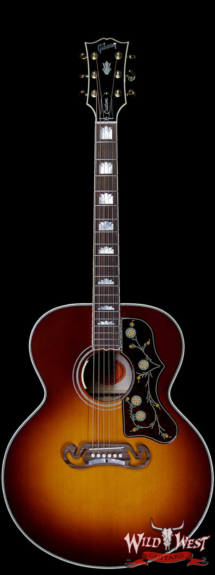 Gibson Custom Shop SJ-200 Flame Maple Side Back & Neck Rosewood Board Wildfire Burst - Image 1
