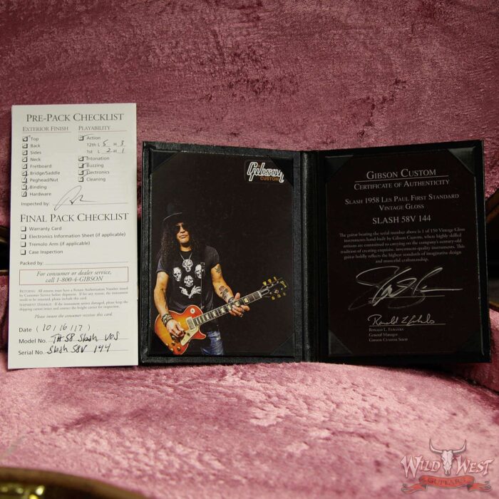 Gibson Custom Shop True Historic Slash 1958 Les Paul First Standard #8 3096 Replica #144 of 150 LTD VOS 8.4 Lbs - Image 11