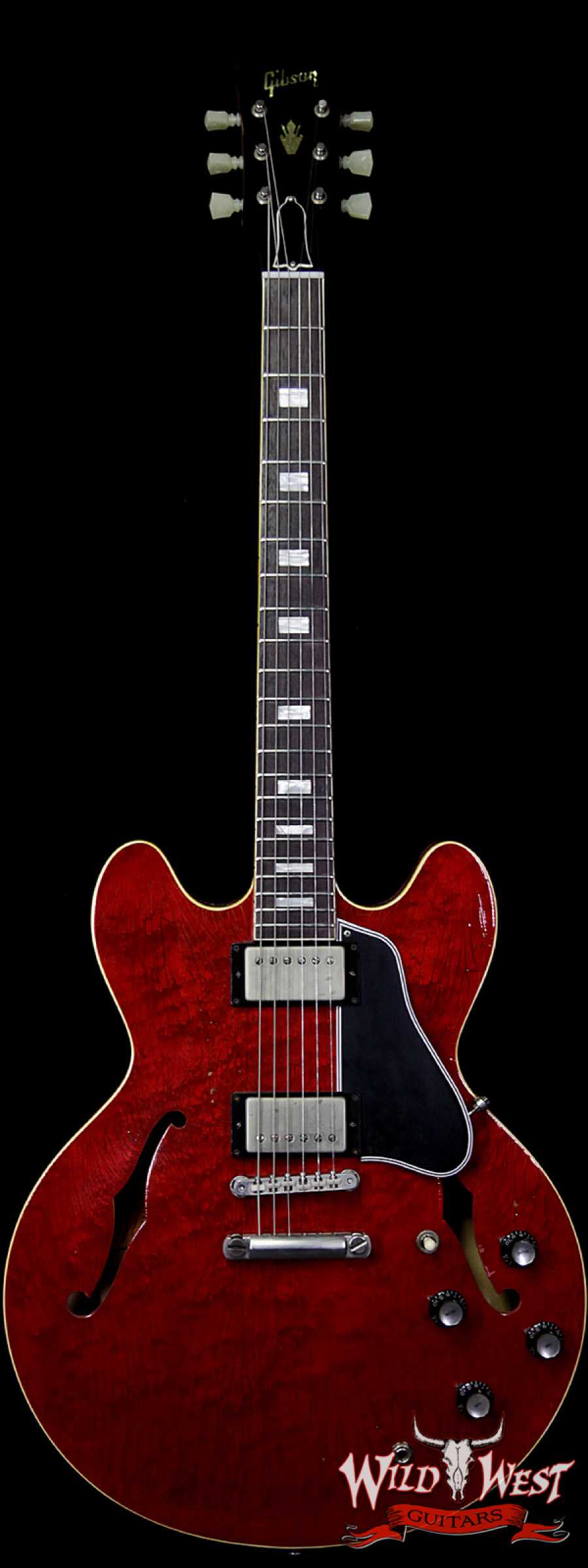 gibsonmemphis-1963es-335tdc-aged-cherry-870057-main__wwg_large.jpg Gibson Memphis 1963 ES-335 TDC Traditional Aged Hand Select Top Baked Weight Relieved Central Block Sixties Cherry - Image 1