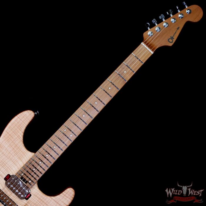 Charvel Custom Shop Guthrie Govan USA Signature HSH Flame Maple Top Caramelized Basswood Body Natural 7.65 LBS - Image 4