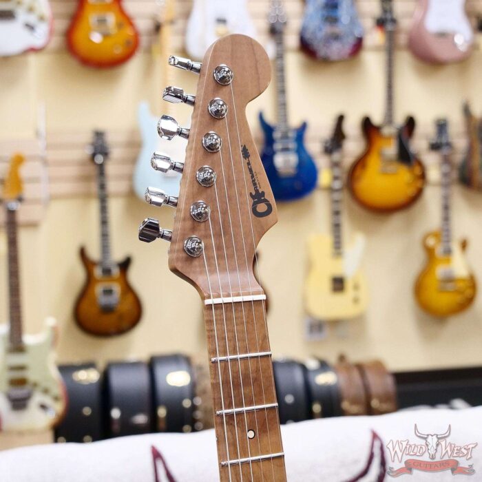 Charvel Custom Shop Guthrie Govan USA Signature HSH Flame Maple Top Caramelized Basswood Body Natural 7.65 LBS - Image 7