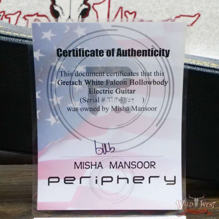 Gretsch G6136T-59 ‘59 Falcon Hollow Body with Bigsby Vintage White Owned by Misha Mansoor (Periphery) - Image 11