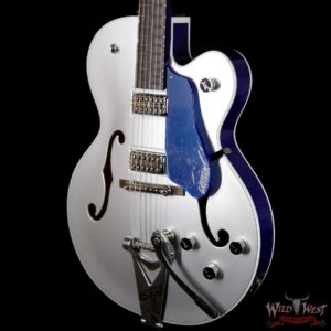 Gretsch G6118T Players Edition w/ Bigsby Filter Tron Pickups 2 Tone Iridium Silver/Azure Metallic - Image 2