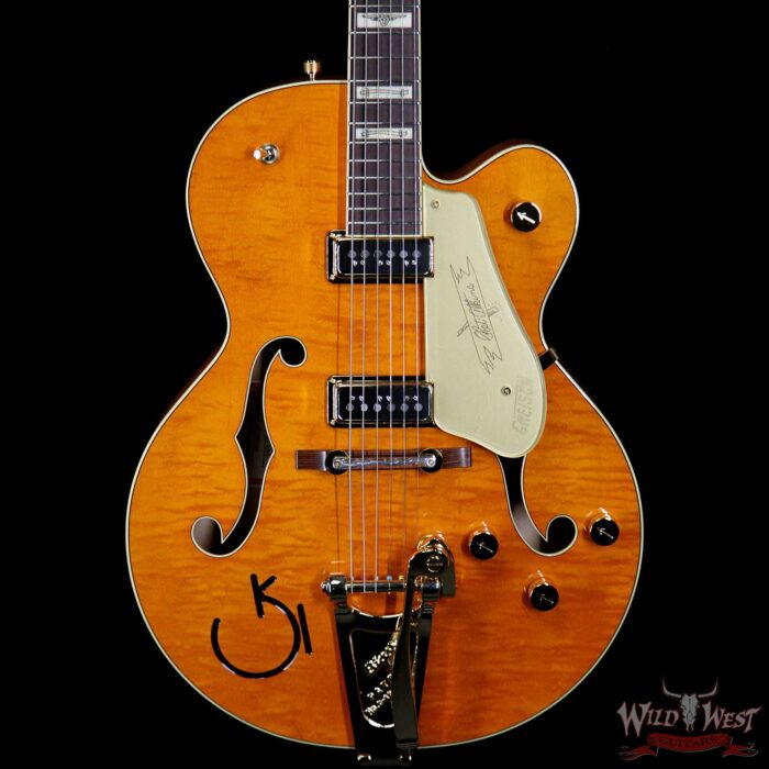 Gretsch G6120T-55 Vintage Select Edition ‘55 Chet Atkins Hollow Body with Bigsby Vintage Orange Stain Lacquer TV Jones® T-Armond - Image 2