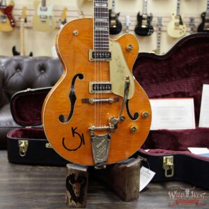 Gretsch G6120T-55 Vintage Select Edition ‘55 Chet Atkins Hollow Body with Bigsby Vintage Orange Stain Lacquer TV Jones® T-Armond - Image 11