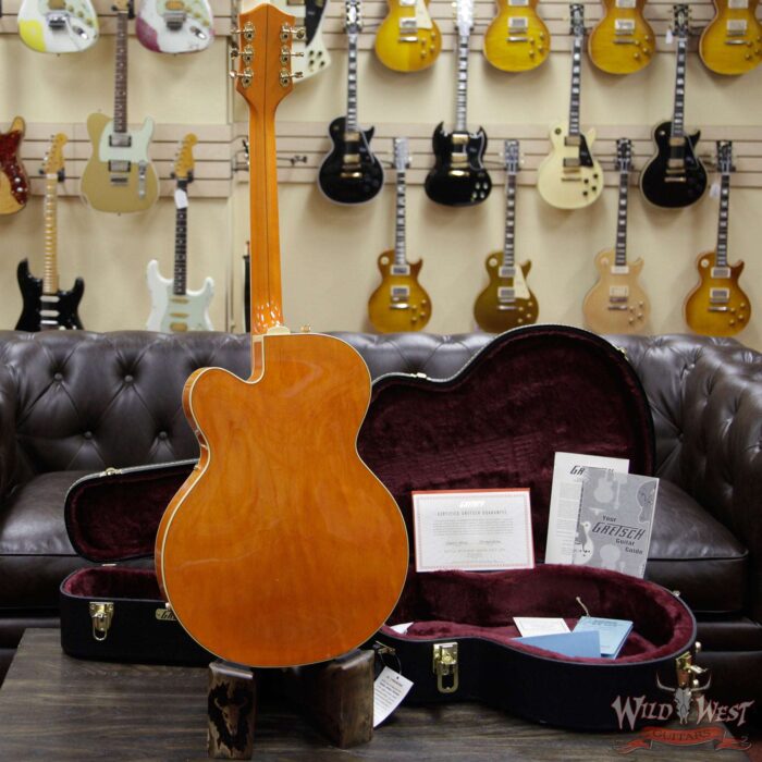 Gretsch G6120T-55 Vintage Select Edition ‘55 Chet Atkins Hollow Body with Bigsby Vintage Orange Stain Lacquer TV Jones® T-Armond - Image 12