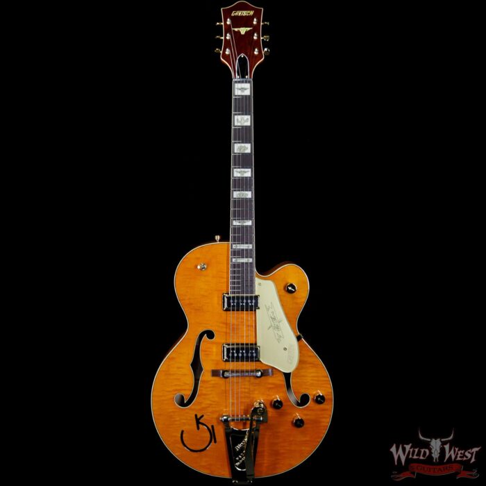 Gretsch G6120T-55 Vintage Select Edition ‘55 Chet Atkins Hollow Body with Bigsby Vintage Orange Stain Lacquer TV Jones® T-Armond - Image 4