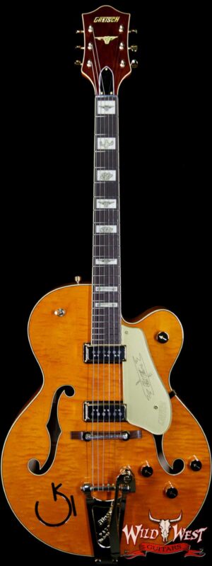 Gretsch G6120T-55 Vintage Select Edition ‘55 Chet Atkins Hollow Body with Bigsby Vintage Orange Stain Lacquer TV Jones® T-Armond