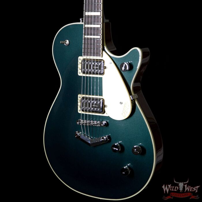 Gretsch G6228 Player Edition Jet Broad’Tro BT65 Pickups V-Stopstail Rosewood Board Cadillac Green - Image 5
