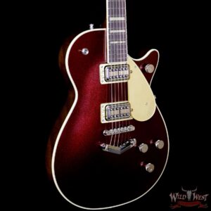 Gretsch G6228 Player Edition Jet Broad’Tro BT65 Pickups V-Stopstail Rosewood Board Dark Cherry Metallic - Image 4