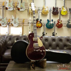 Gretsch G6228 Player Edition Jet Broad’Tro BT65 Pickups V-Stopstail Rosewood Board Dark Cherry Metallic - Image 12