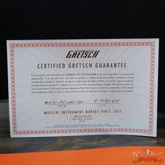 Gretsch G6131-MY Malcolm Young Signature Jet Ebony Fingerboard Natural - Image 10