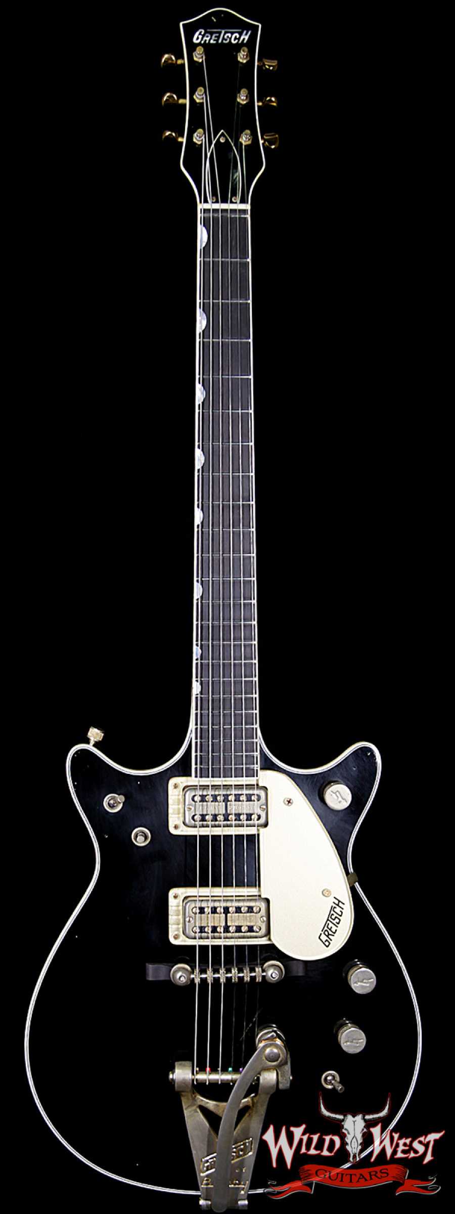 gretsch-mbss-duojet-relic-blk-uc17021504-main__wwg_large.jpg Summer Event #901 Gretsch Custom Shop Masterbuilt Stephen Stern G6128-CS 1962 Duo Jet Relic Black - Image 1