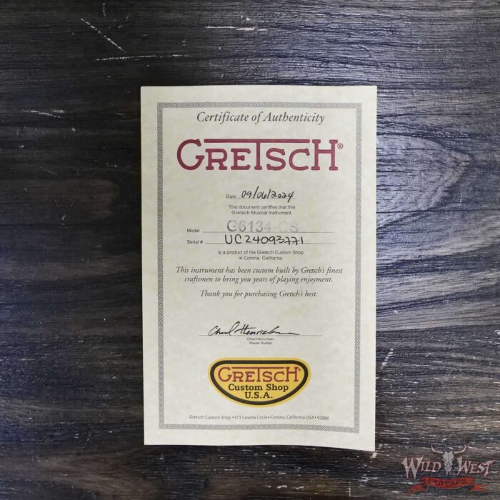 Gretsch Custom Shop Chad Henrichsen Masterbuilt 1959 59’ Penguin Relic Orange 8.75lbs - Image 14