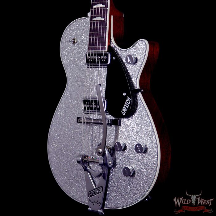 2018 Gretsch Custom Shop USA Masterbuilt Stephen Stern G6129CS 1957 Sparkle Duo Jet NOS Silver Sparkle - Image 2