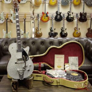 2018 Gretsch Custom Shop USA Masterbuilt Stephen Stern G6129CS 1957 Sparkle Duo Jet NOS Silver Sparkle - Image 11
