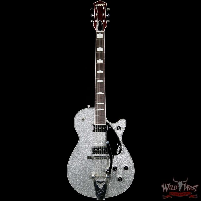 2018 Gretsch Custom Shop USA Masterbuilt Stephen Stern G6129CS 1957 Sparkle Duo Jet NOS Silver Sparkle - Image 4