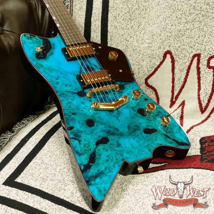 Gretsch Custom Shop Gonzalo Madrigal Masterbuilt G6199 Billy-Bo Buckeye Burl Top Brazilian Rosewood Fingerboard NOS Trans Blue One-of-a-Kind (US Only / No International Shipping) - Image 7