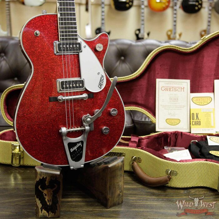 Gretsch Custom Shop USA G6129CS Masterbuilt 1958 Sparkle Jet Relic with Bigsby Red Sparkle by Stephen Stern - Image 12