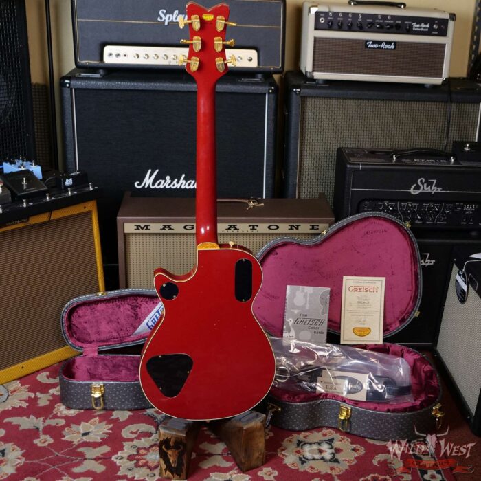 Gretsch USA Custom Shop Stephen Stern Masterbuilt G6134CS Penguin Relic with Cadillac G Tailpiece Firebird Red - Image 9