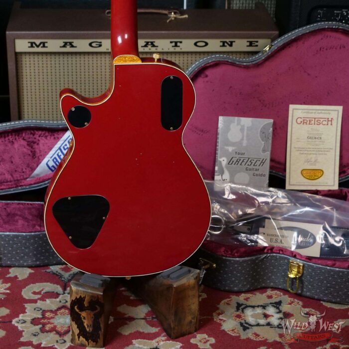 Gretsch USA Custom Shop Stephen Stern Masterbuilt G6134CS Penguin Relic with Cadillac G Tailpiece Firebird Red - Image 11