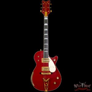 Gretsch USA Custom Shop Stephen Stern Masterbuilt G6134CS Penguin Relic with Cadillac G Tailpiece Firebird Red - Image 3