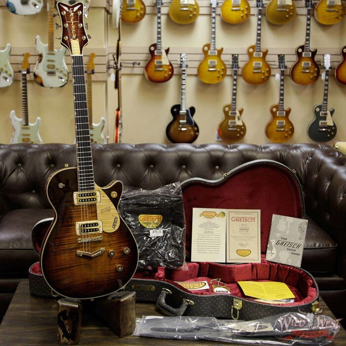 Gretsch USA Custom Shop Masterbuilt Gonzalo Madrigal G6134 ‘59 Penguin Flame Maple Top Tiger Eye Stain - Image 11
