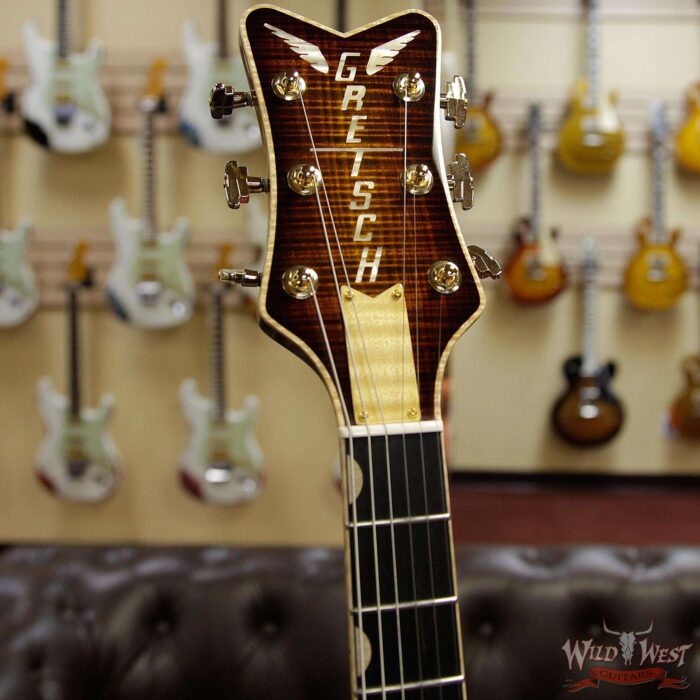 Gretsch USA Custom Shop Masterbuilt Gonzalo Madrigal G6134 ‘59 Penguin Flame Maple Top Tiger Eye Stain - Image 7