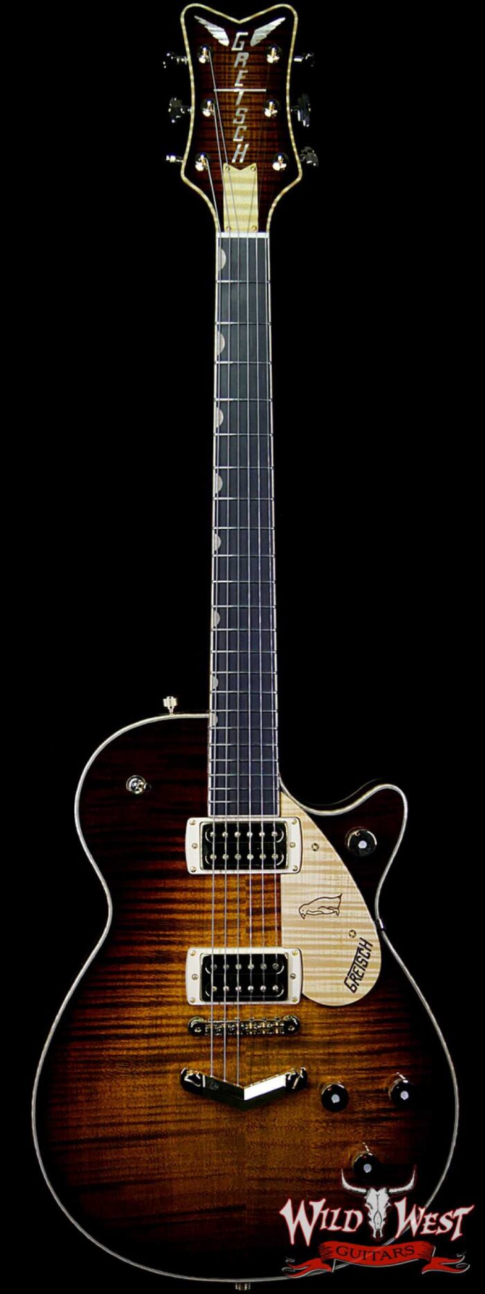 Gretsch USA Custom Shop Masterbuilt Gonzalo Madrigal G6134 ‘59 Penguin Flame Maple Top Tiger Eye Stain - Image 1