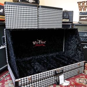 G&G Quality Case Wild West Guitar 7 Guitar Case Stand Houndstooth with Black Interior - Image 3