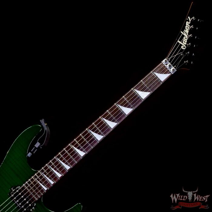 Jim Root Collection 1998 Jackson DR3 Dinky Reverse Headstock Flame Maple Top Transparent Green 7.65 LBS - Image 4