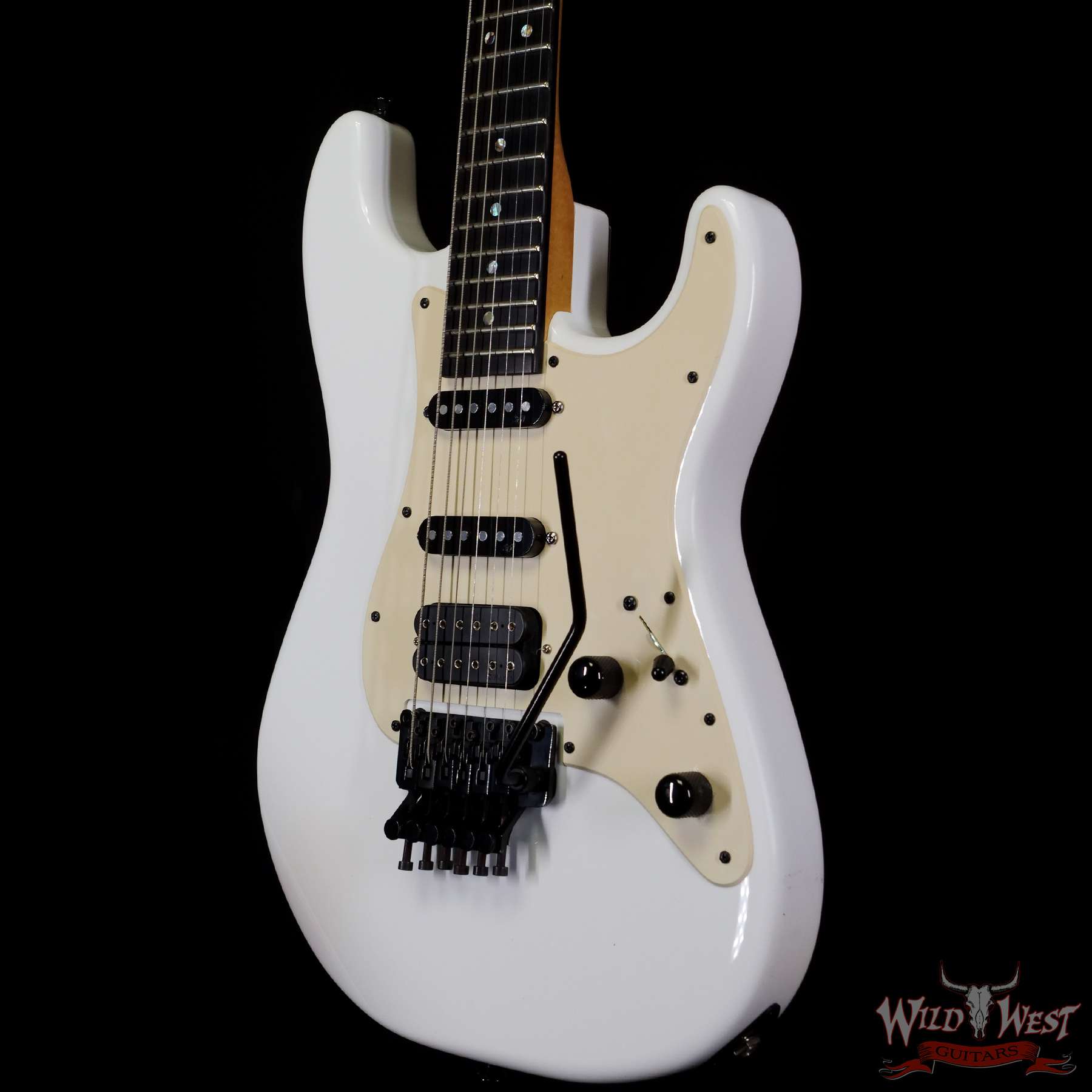 jackson-br__wwg.jpg Jackson USA Signature Adrian Smith San Dimas Ebony Fingerboard Snow White Owned by Misha Mansoor (Periphery) - Image 2