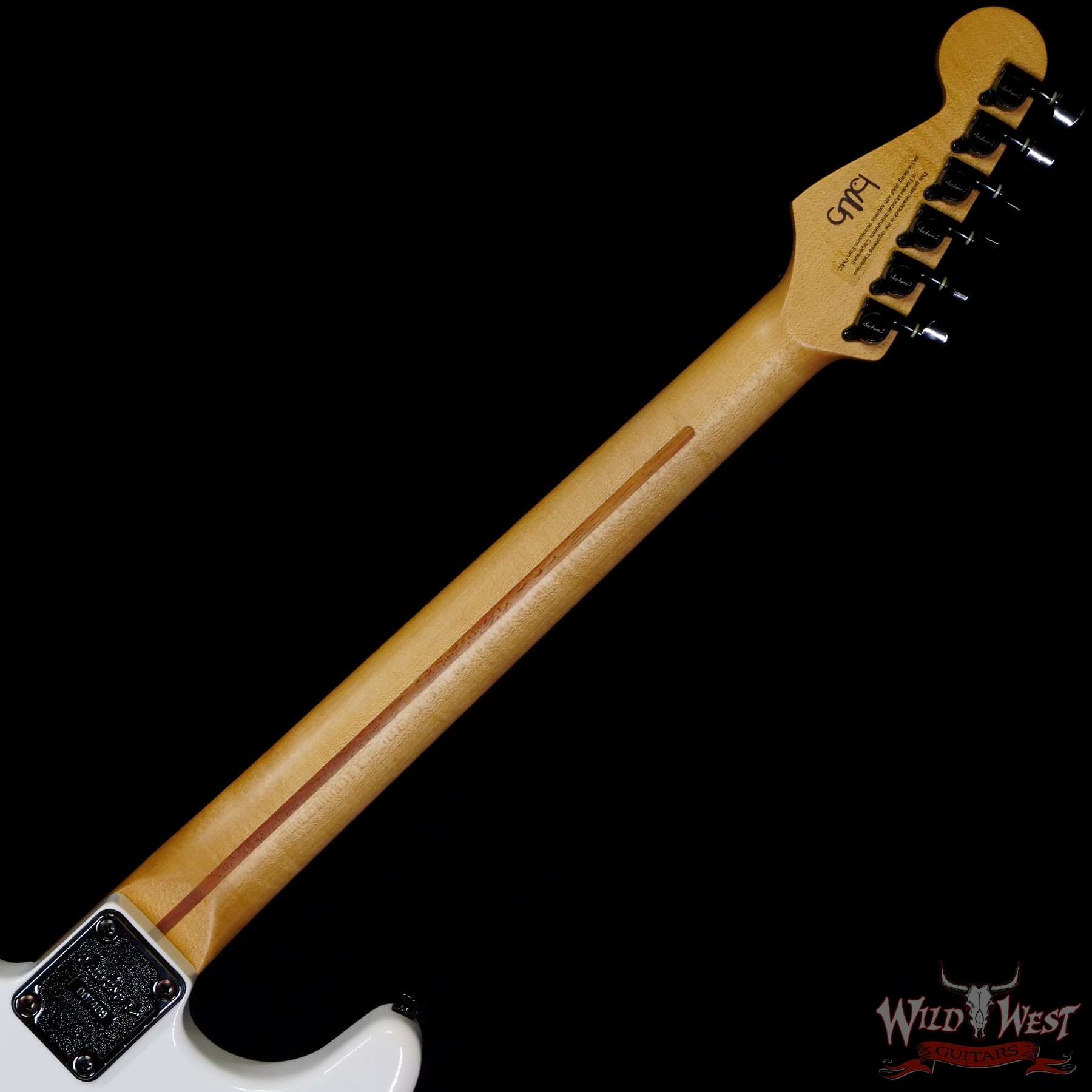 jackson-c3__wwg.jpg Jackson USA Signature Adrian Smith San Dimas Ebony Fingerboard Snow White Owned by Misha Mansoor (Periphery) - Image 5