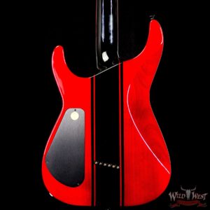 Summer Event #707 Jackson Custom Shop Soloist HSS Hardtail Trans Red w/ Comp Stripes Painted by Travis Shannon - Image 7